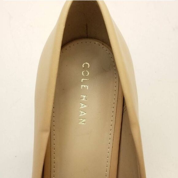 Cole Haan Classic Peep toe Pumps Heels Beige size 7 - Picture 5 of 10